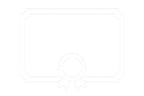 White Outlined Certificate with Transparent Background